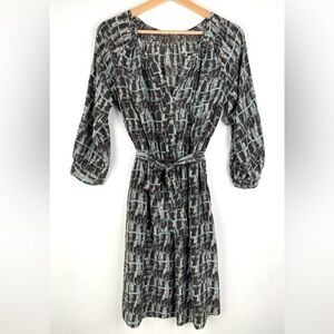 Fei Anthropologie Silk Printed Dress